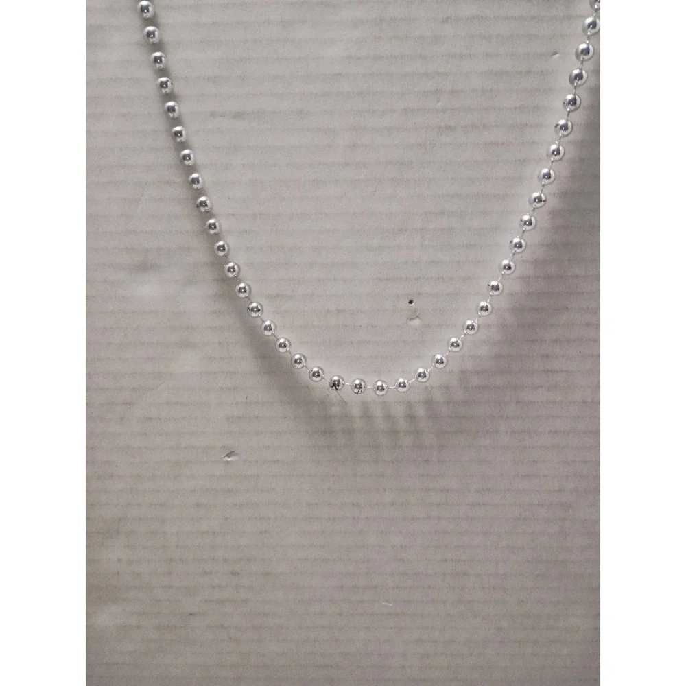 IKEA 2012 Julmys Silver Bead Garland 5.4 Yards ea Christmas Tree Decor Set of 2